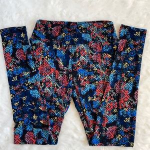 LuLaRoe Leggings OS rainbow geometric one size